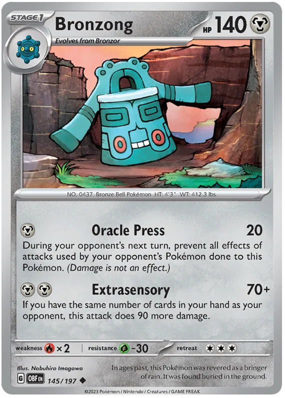 Bronzong Obsidian Flames Single Pokemon Card