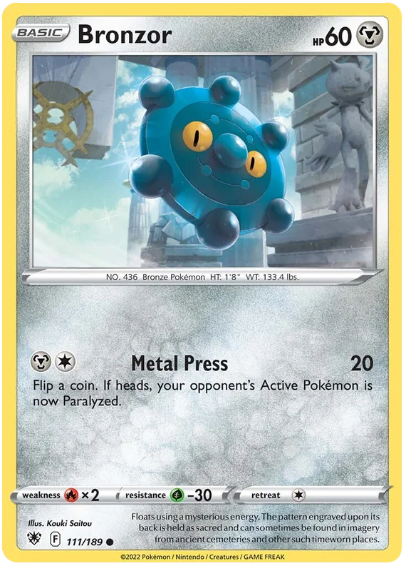Bronzor Astral Radiance Pokemon Card Singles 111/189