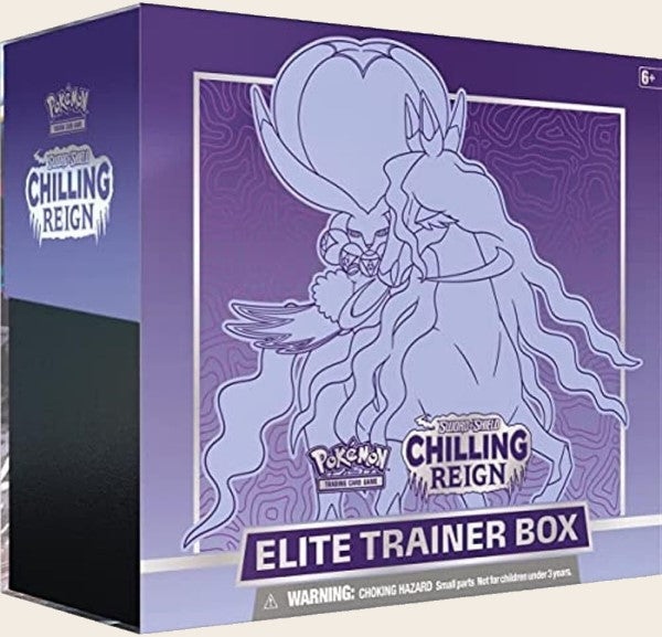 Pokémon Chilling Reign Elite Trainer Box featuring Shadow Rider Calyrex