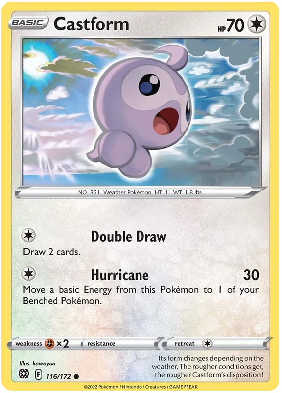 Castform Brilliant Stars Pokemon Card Singles 116/172
