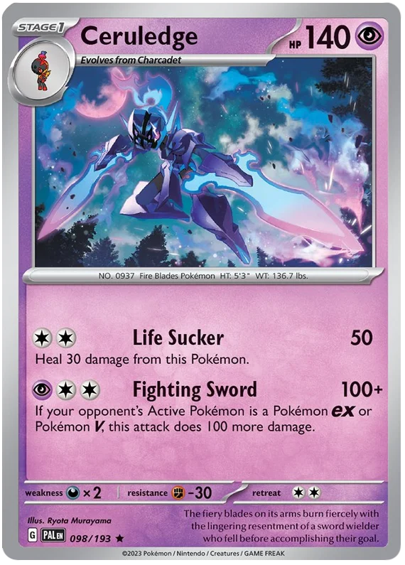 Ceruledge Paldea Evolved Single Pokemon Card