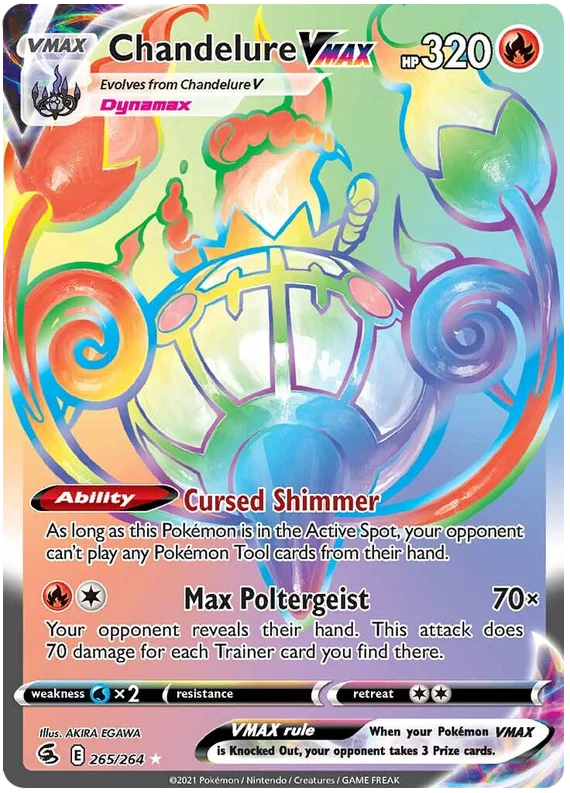Chandelure VMAX Fusion Strike Pokemon Card Singles 265/264