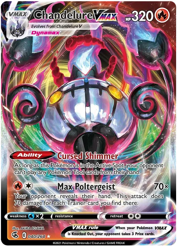 Chandelure VMAX Fusion Strike Pokemon Card Singles 040/264