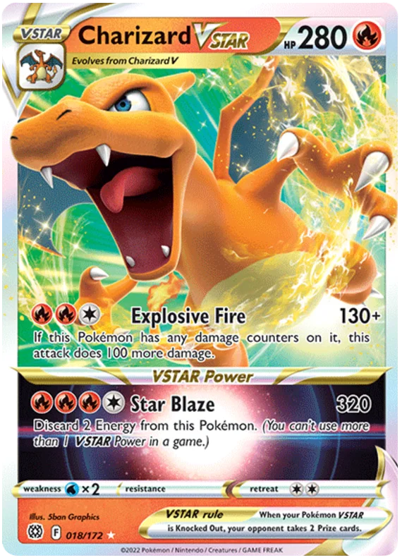 Charizard VSTAR Brilliant Stars Pokemon Card Singles 018/172