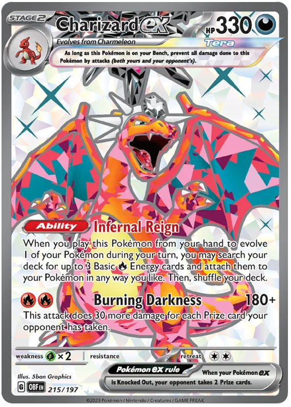 Charizard ex Full Art Obsidian Flames Single Pokemon Card