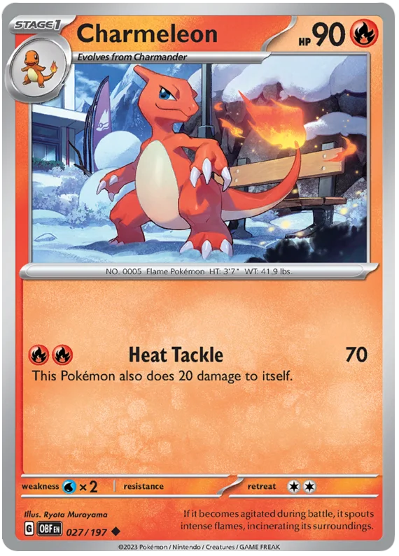 Charmeleon Obsidian Flames Single Pokemon Card