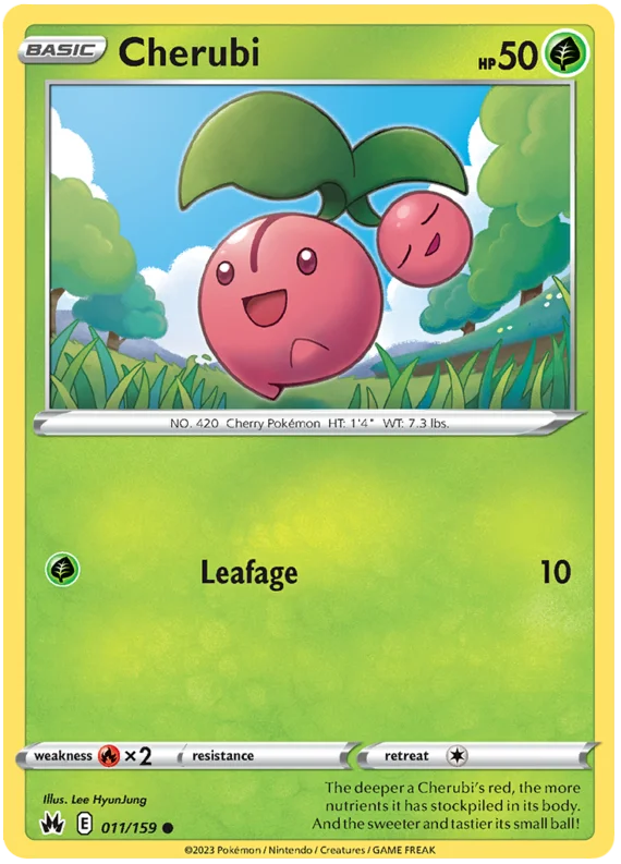 Cherubi Crown Zenith Pokemon Card Single