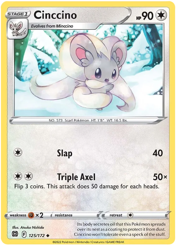 Cinccino Brilliant Stars Pokemon Card Singles 125/172