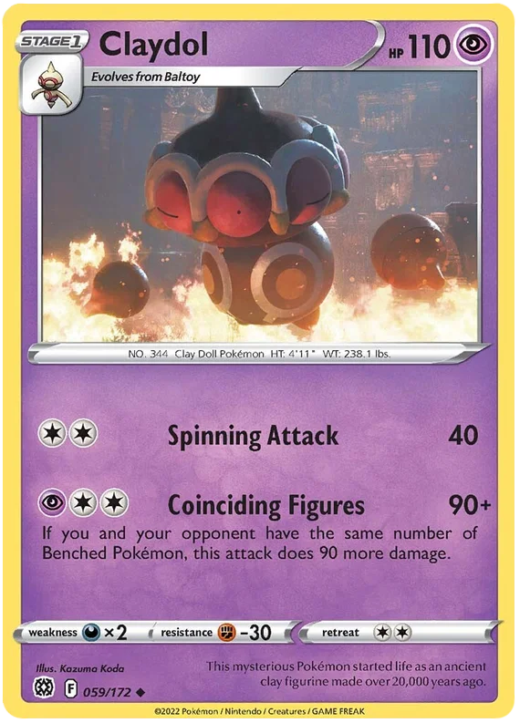 Claydol Brilliant Stars Pokemon Card Singles 059/172