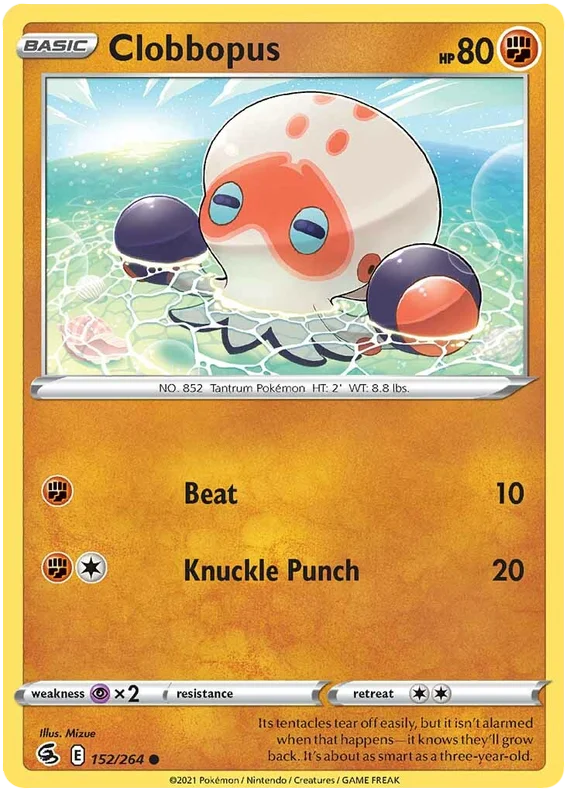 Clobbopus Fusion Strike Pokemon Card Singles 152/264