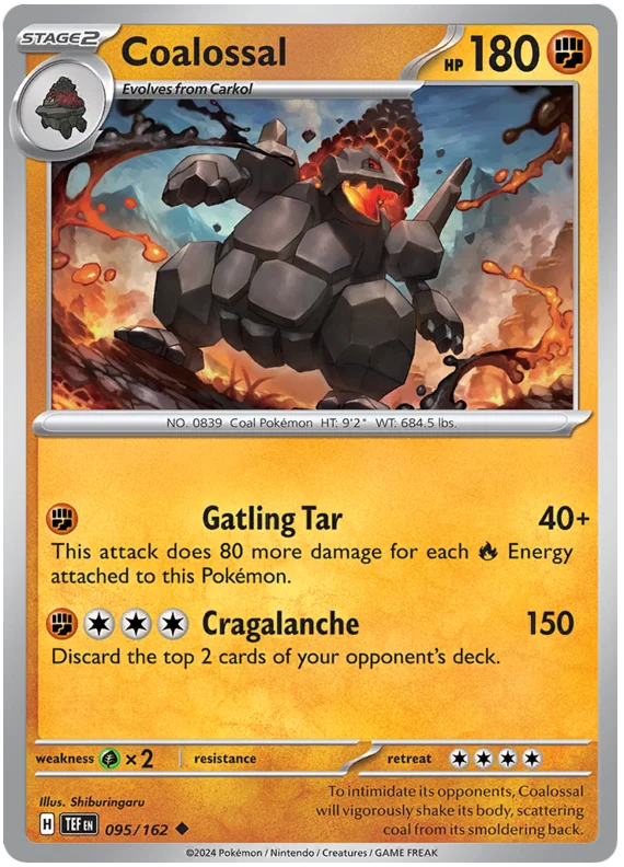 Coalossal Temporal Forces Pokemon Single 095/162