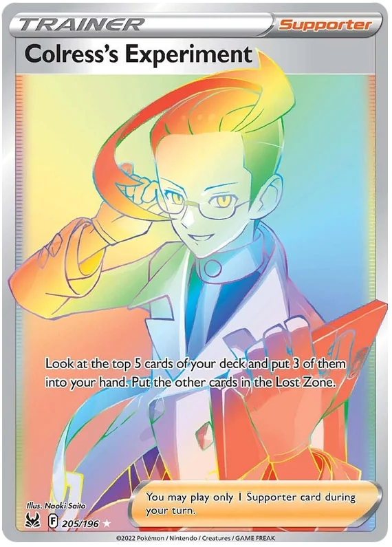 Colress's Experiment (Secret) Lost Origin Pokemon Single Card 205/196