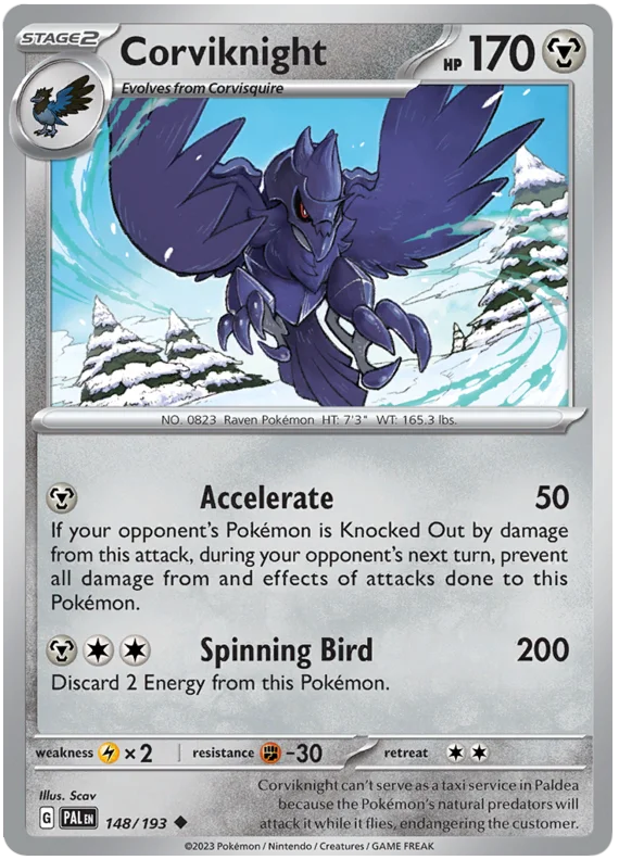 Corviknight Paldea Evolved Single Pokemon Card