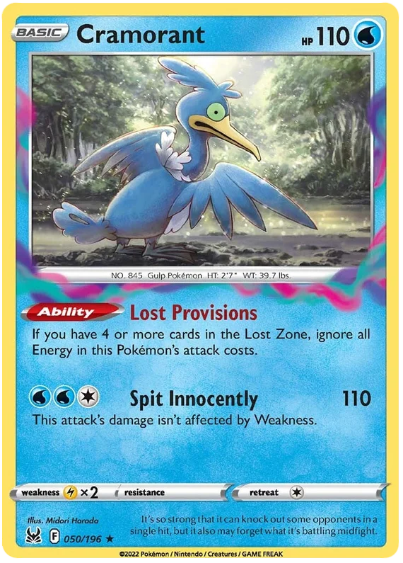 Cramorant Lost Origin Pokemon Single Card 050/196