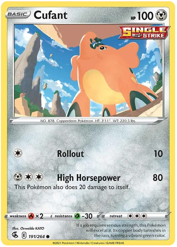 Cufant Fusion Strike Pokemon Card Singles 191/264