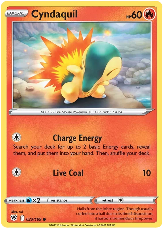 Cyndaquil Astral Radiance Pokemon Card Singles 023/189