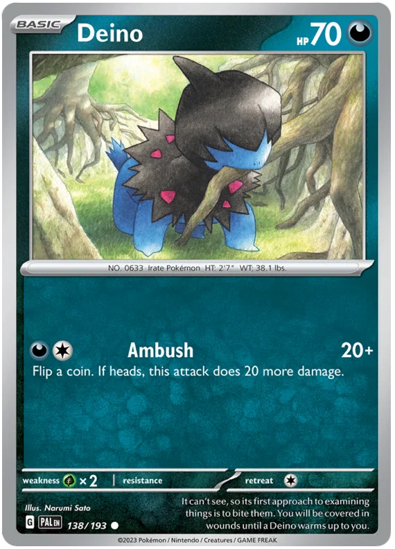 Deino Paldea Evolved Single Pokemon Card
