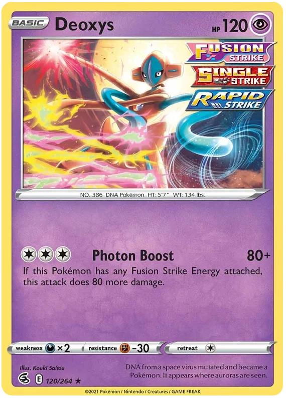 Deoxys Fusion Strike Pokemon Card Singles 120/264