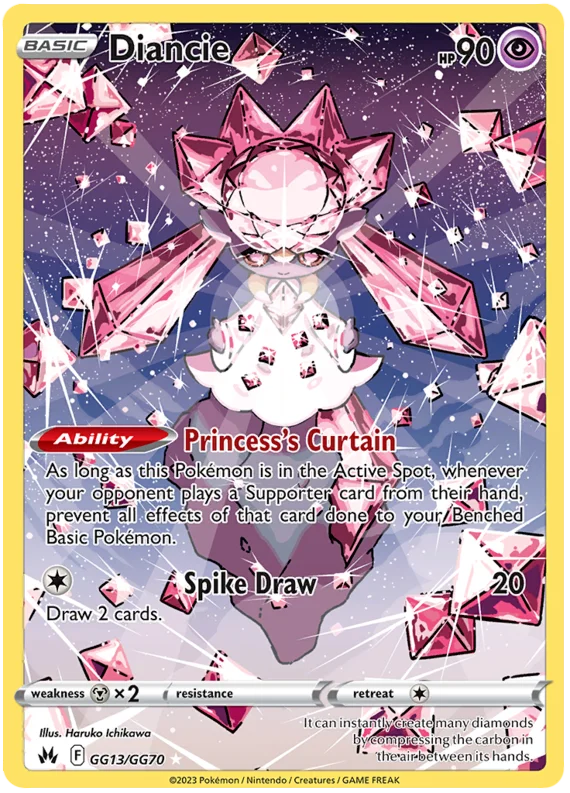 Diancie Crown Zenith Galarian Gallery Pokemon Card Single