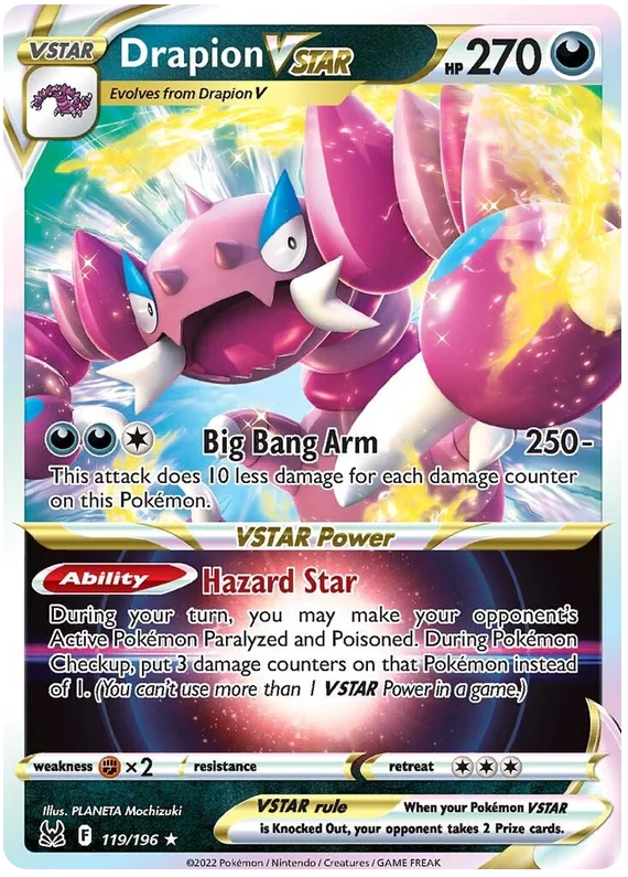 Drapion VSTAR Lost Origin Pokemon Single Card 119/196