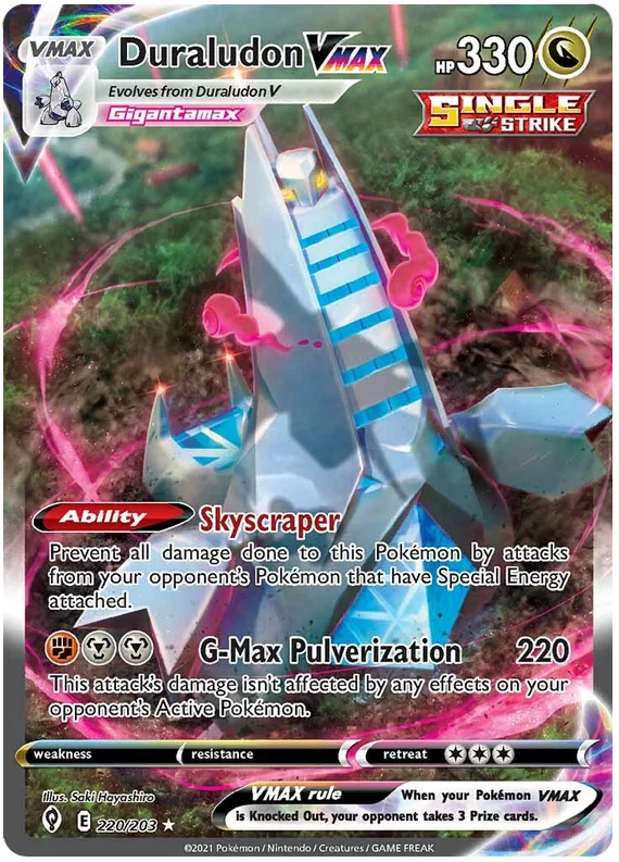 Duraludon VMAX (Alternate Art Secret) 220/203 - Pokemon TCG Evolving Skies card