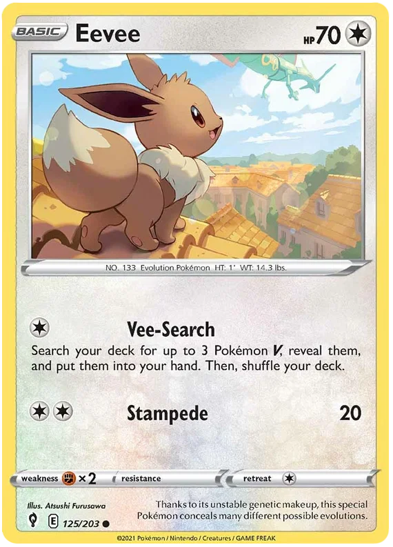 Eevee 125/203 - Pokemon TCG Evolving Skies card
