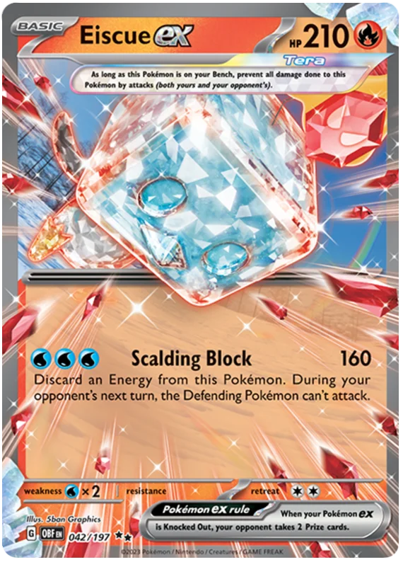 Eiscue ex Obsidian Flames Single Pokemon Card