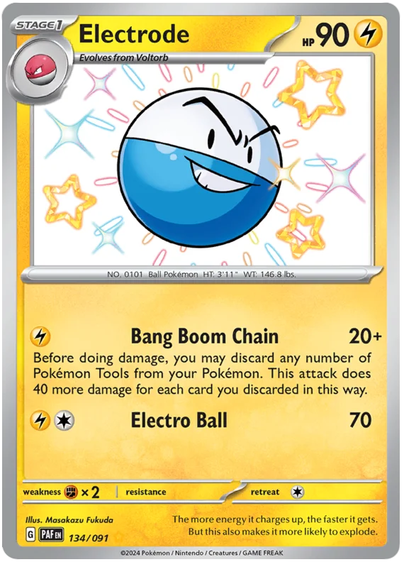 Electrode Paldean Fates Pokemon Card Single 134/091