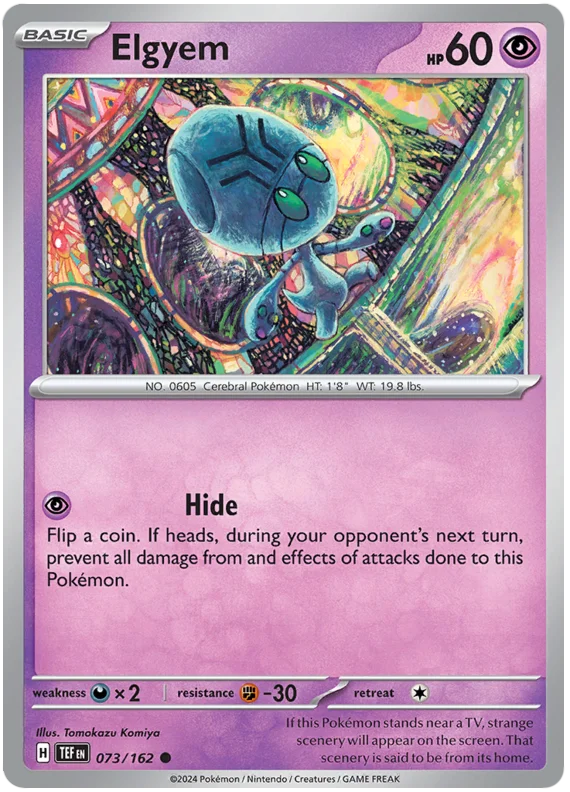Elgyem Temporal Forces Pokemon Single 073/162