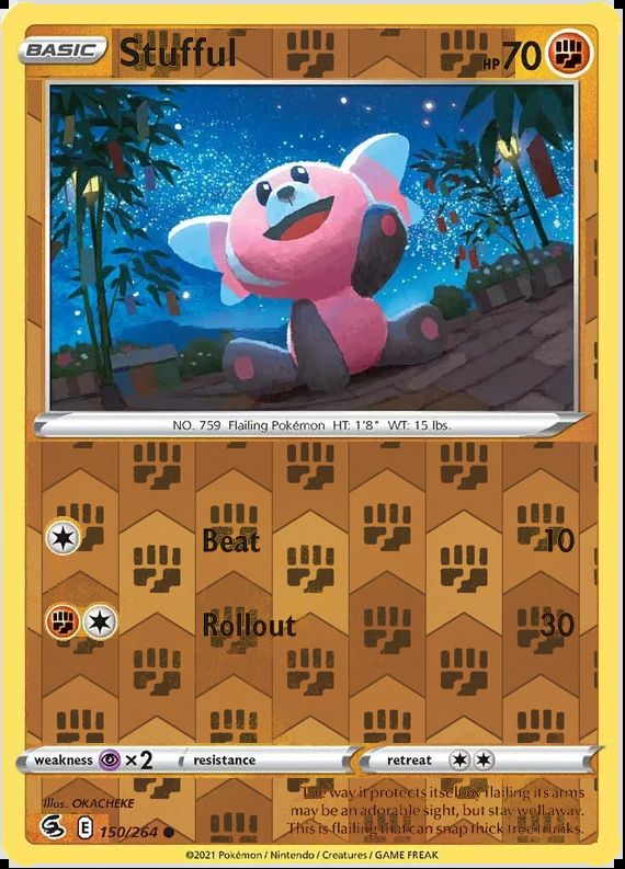 Stufful 150/264, Fusion Strike, Reverse Holo finish, representative matte composite