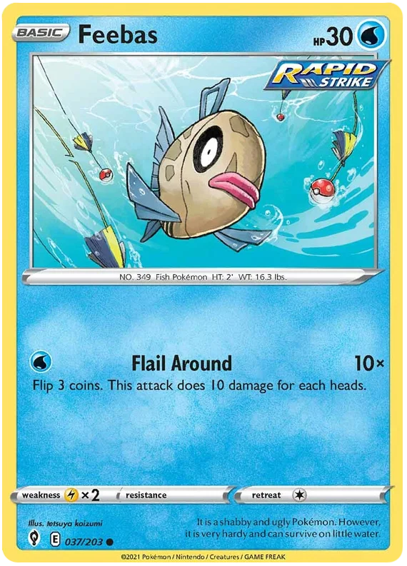 Feebas 037/203 - Pokemon TCG Evolving Skies card