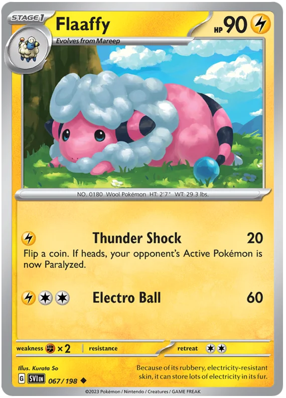 Flaaffy Scarlet & Violet Base Set Pokemon Card Single