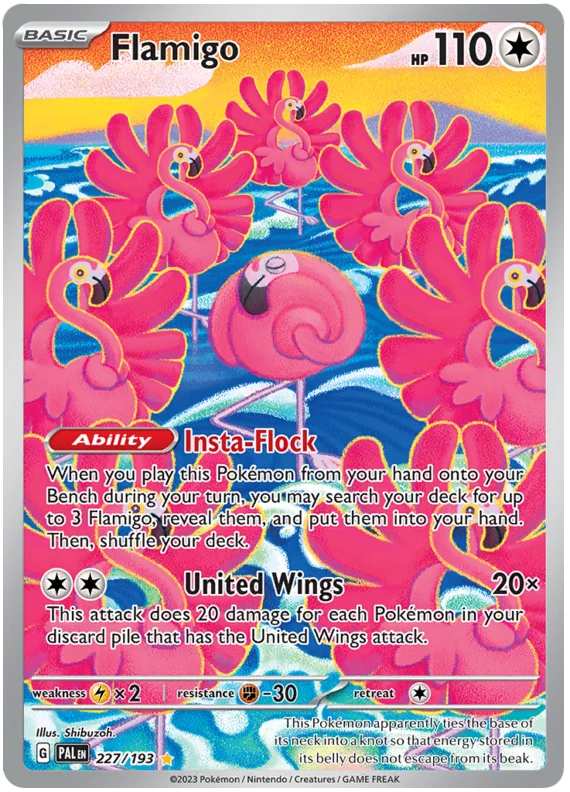 Flamigo Illustration Rare Paldea Evolved Single Pokemon Card