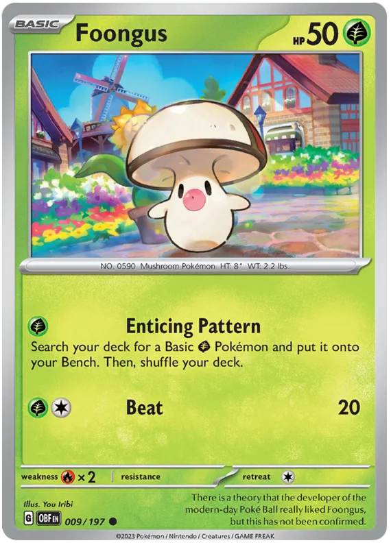 Foongus Obsidian Flames Single Pokemon Card