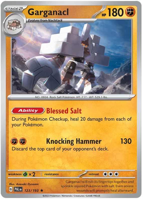 Garganacl Paldea Evolved Single Pokemon Card