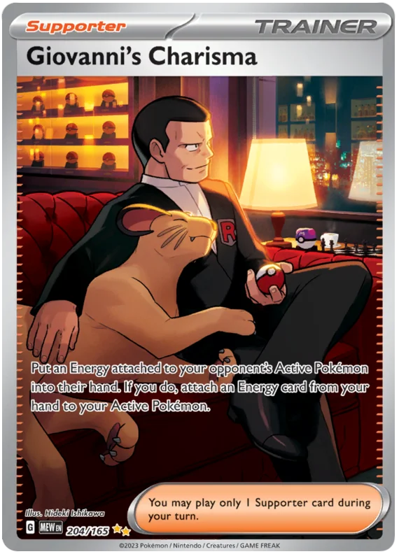 Giovanni's Charisma Speciall Illustration Rare 151 Single Pokemon Card