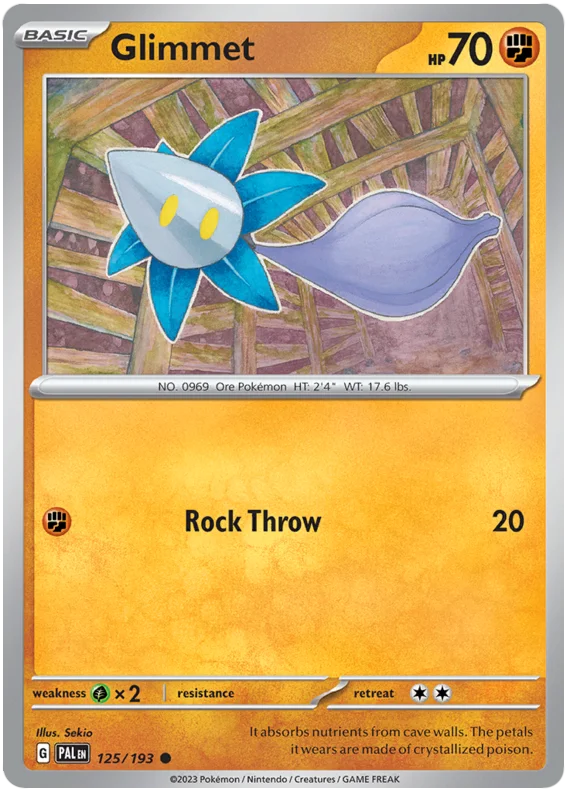 Glimmet 125 Paldea Evolved Single Pokemon Card