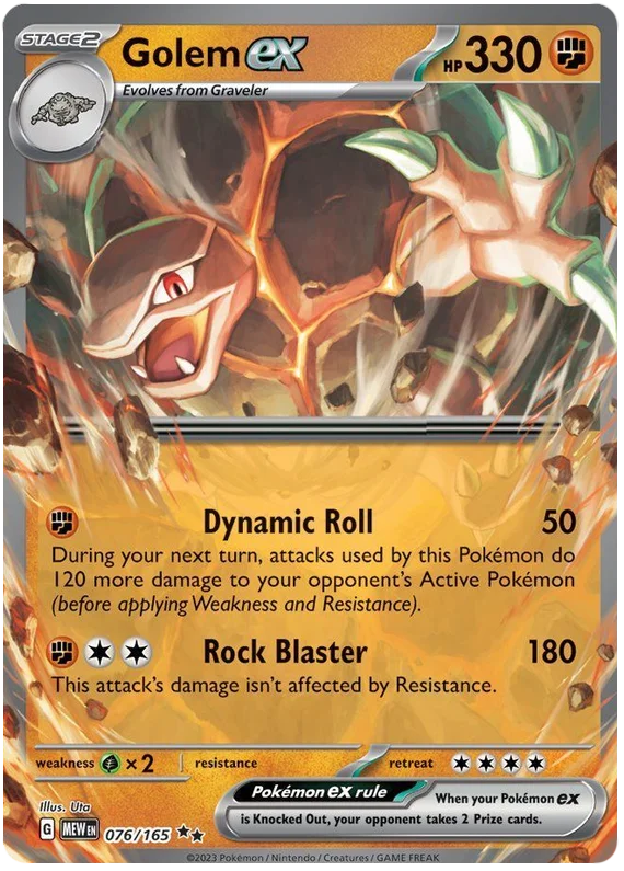 Golem ex 151 Single Pokemon Card