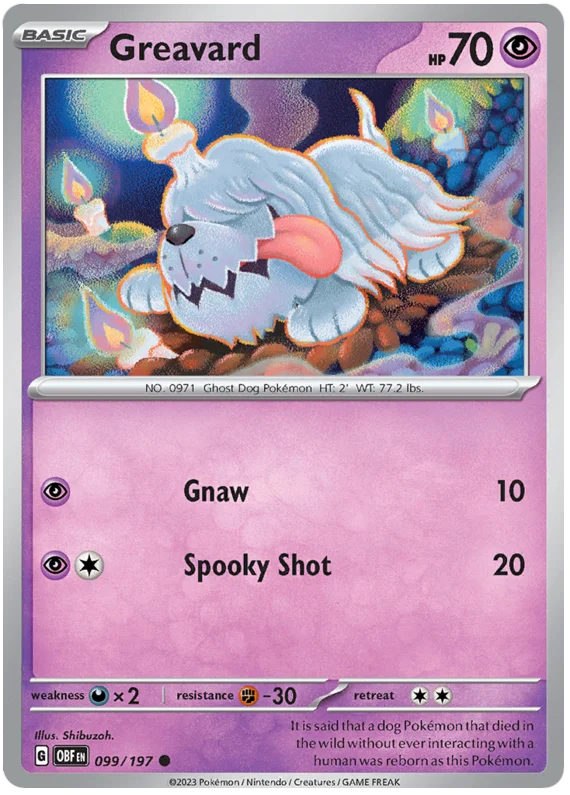 Geavard 099 Obsidian Flames Single Pokemon Card