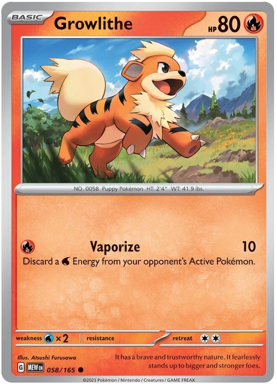 Growlithe 151 Single Pokemon Card