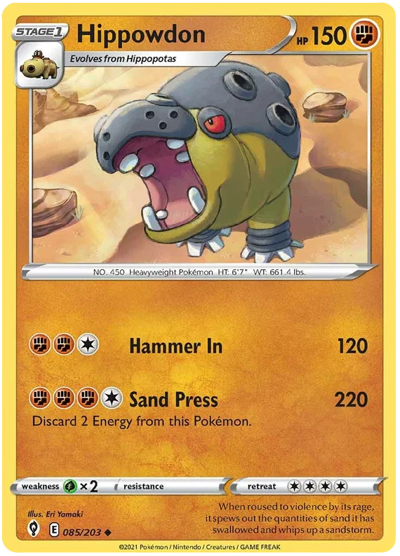 Hippowdon 085/203 - Pokemon TCG Evolving Skies card