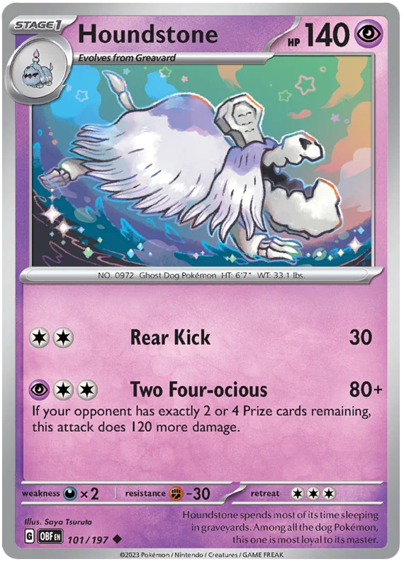 Houndstone Obsidian Flames Single Pokemon Card