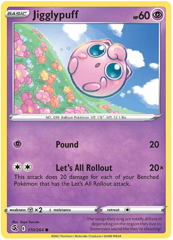 Jigglypuff Fusion Strike Pokemon Card Singles 110/264
