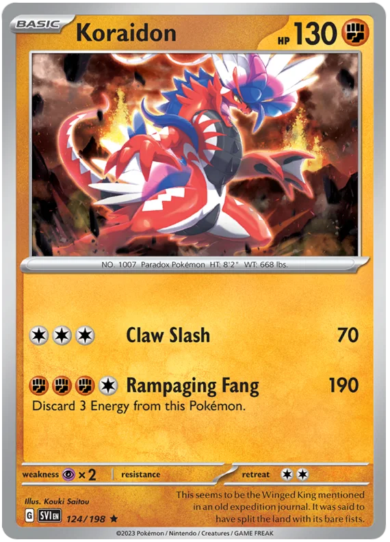 Koraidon Scarlet & Violet Base Set Pokemon Card Single
