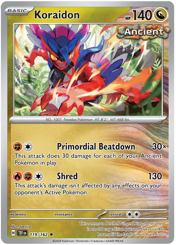 koraidon Temporal Forces Pokemon Single 119/162