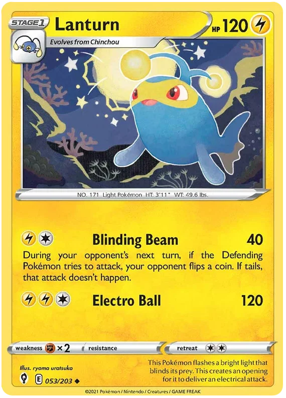 Lanturn 053/203 - Pokemon TCG Evolving Skies card