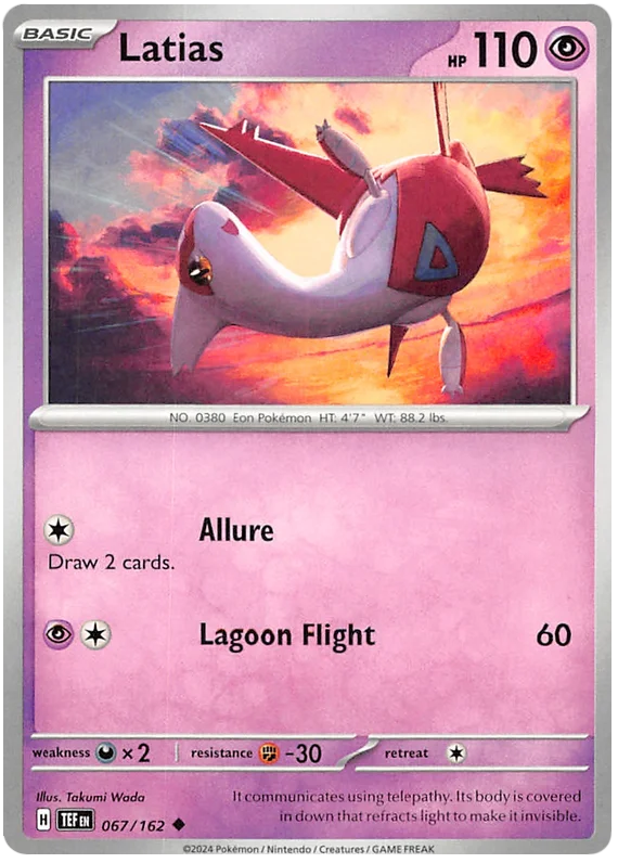 Latias Temporal Forces Pokemon Single 067/162