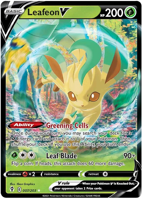 Leafeon V 007/203 - Pokemon TCG Evolving Skies card