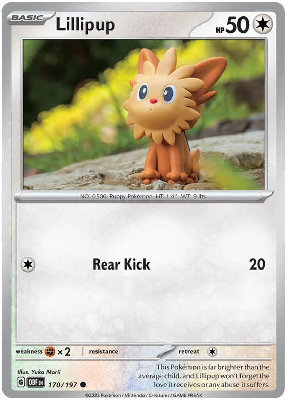 Lillipup Obsidian Flames Single Pokemon Card