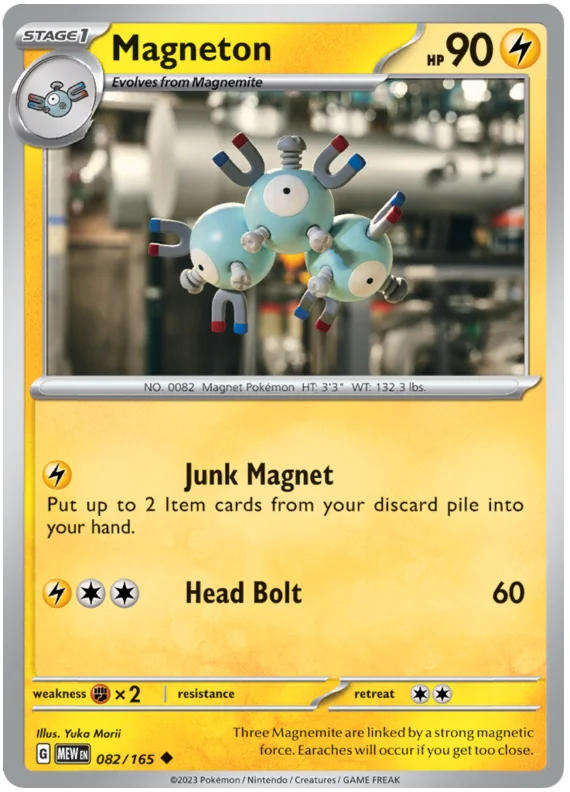 Magneton 151 Single Pokemon Card